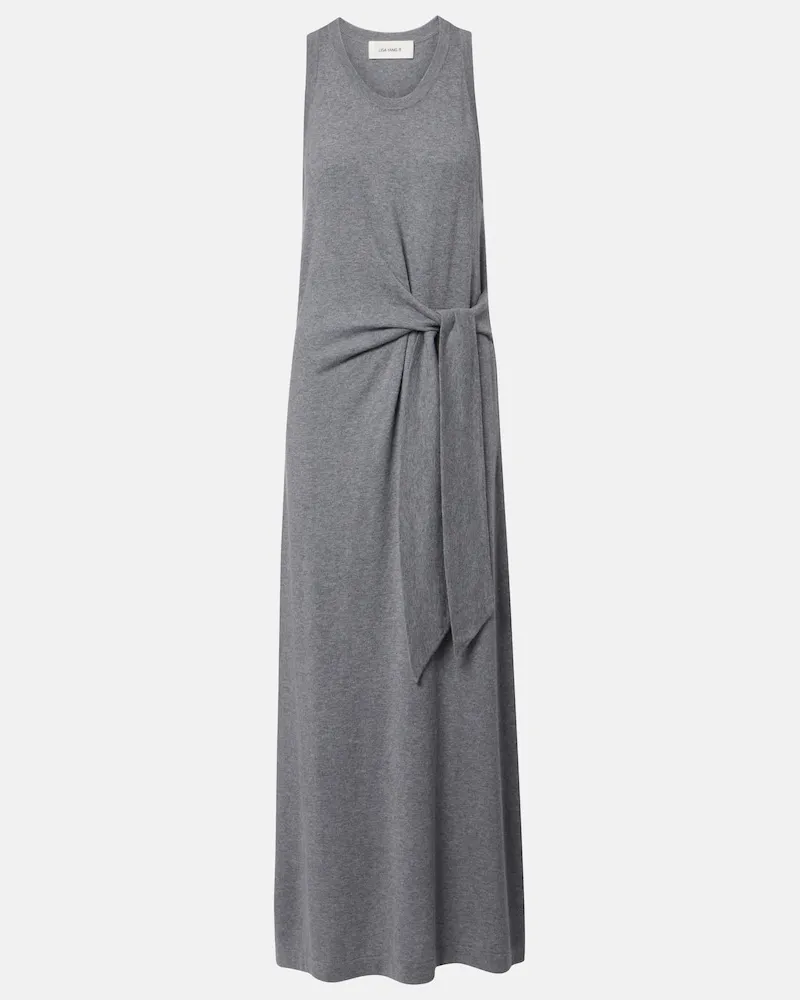 Lisa Yang Maxikleid Angeline aus Baumwolle und Kaschmir Grau