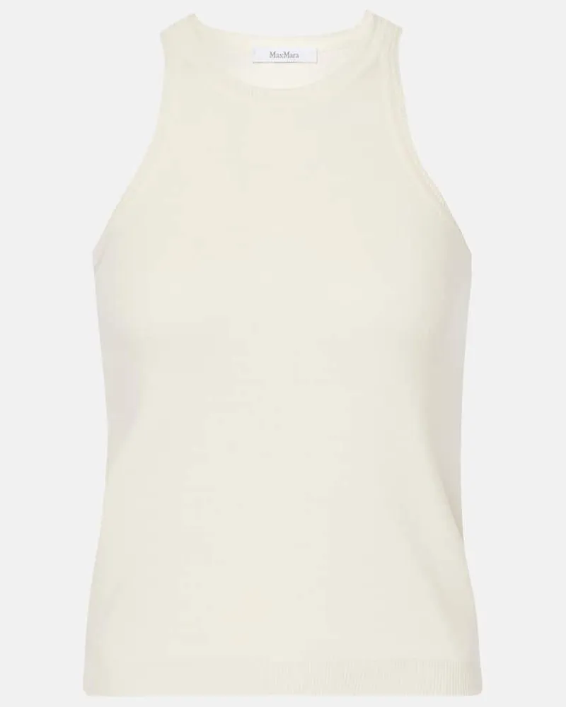Max Mara Top Arnes aus Baumwolle Weiß