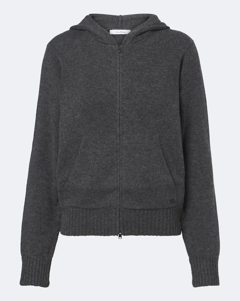 Max Mara Kapuzenjacke aus Kaschmir Grau