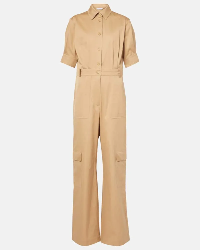 Max Mara Jumpsuit aus Baumwolle Beige