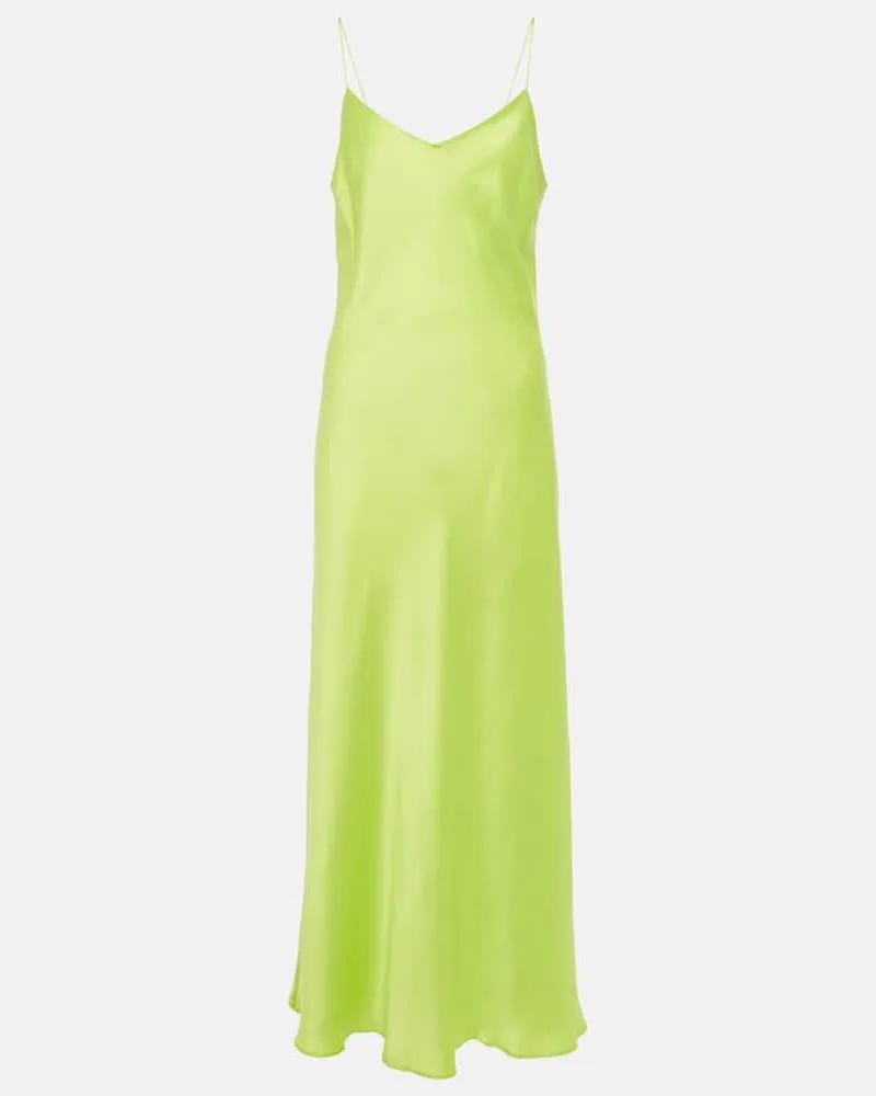 ASCENO Slipdress Lyon aus Seide Grün