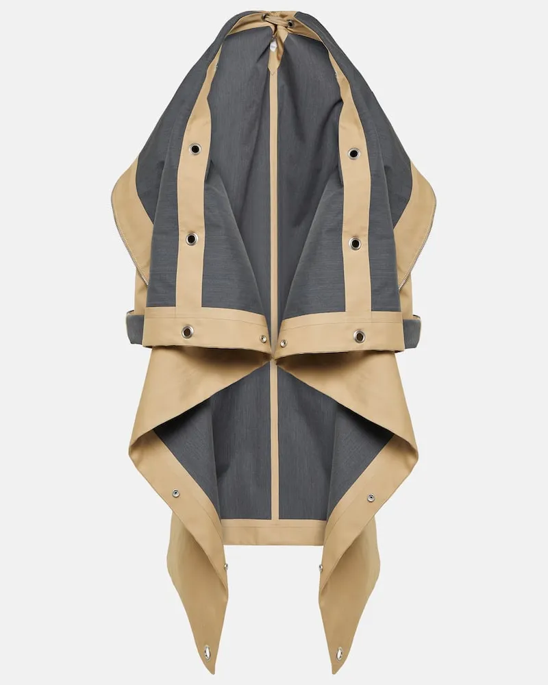 Bottega Veneta Cape aus Wolle und Baumwolle Nude