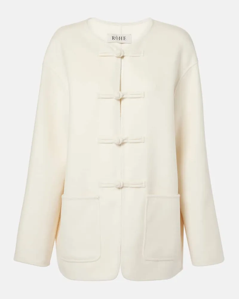 Róhe Róhe Jacke Marie aus Wolle Weiß