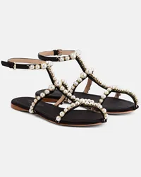 Giambattista Valli Sandalen Maharani mit Zierperlen Schwarz