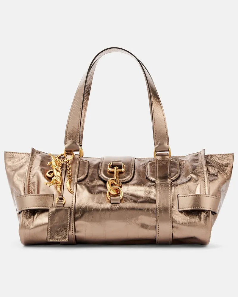Chloé Chloé Tote Kerala 25 Large aus Metallic-Leder Silber