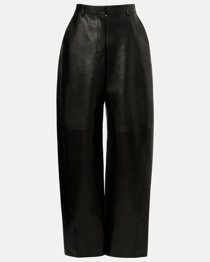 Givenchy High-Rise-Hose aus Leder Schwarz