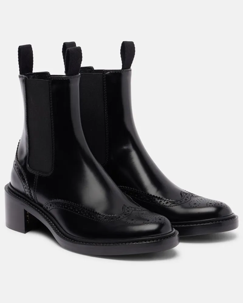 Saint Laurent Chelsea Boots Vincent 50 aus Leder Schwarz