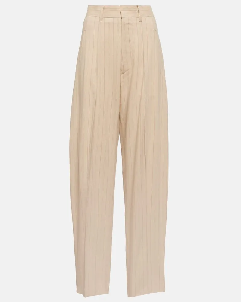 Isabel Marant High-Rise-Hose Sopiavea Gelb