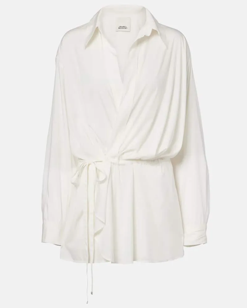 Isabel Marant Bluse Keren aus Satin Weiß