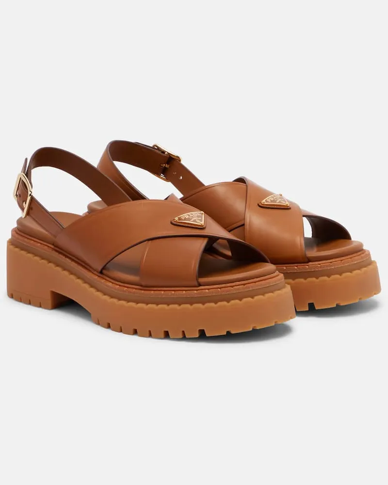 Prada Sandalen aus Leder Braun