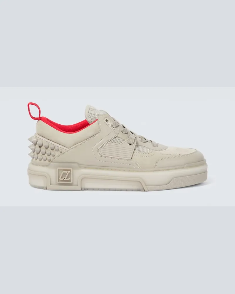 Christian Louboutin Sneakers Astroloubi aus Leder und Veloursleder Weiß