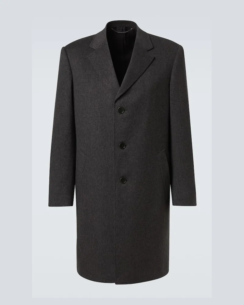 Canali Mantel aus Wolle Schwarz