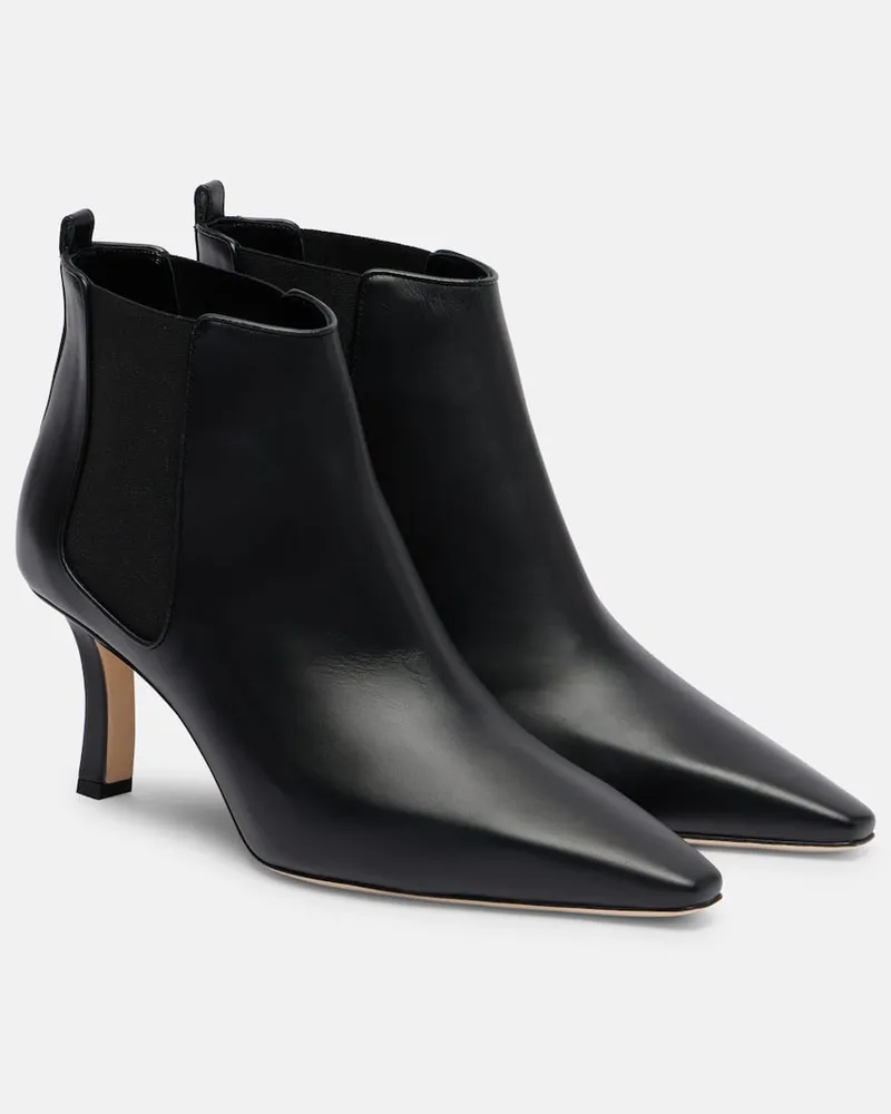 Manolo Blahnik Ankle Boots Dildaltra 70 aus Leder Schwarz