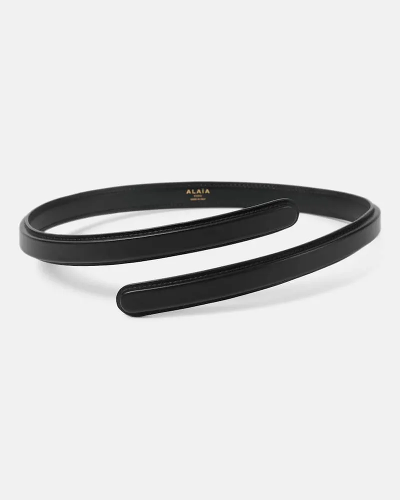 Alaïa Alaïa Gürtel Flex Thin Twist aus Leder Schwarz