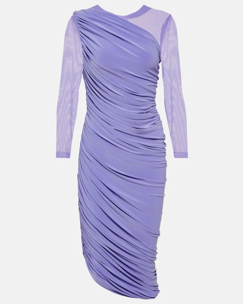 Norma Kamali Midikleid Diana aus Jersey Violett