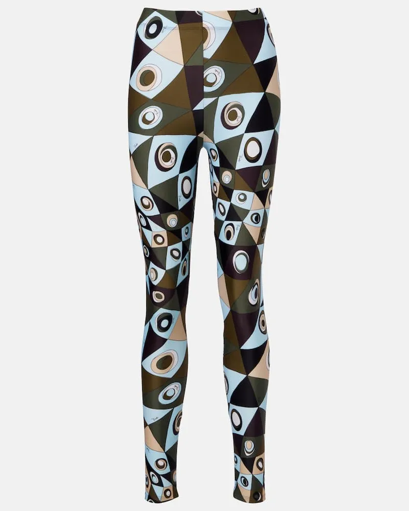 Emilio Pucci Leggings Occhi Multicolor
