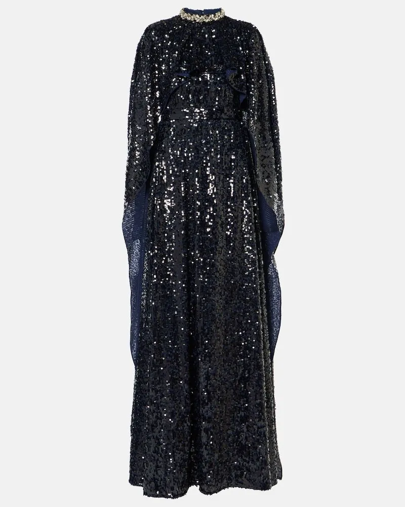 Erdem Robe mit Pailletten Blau