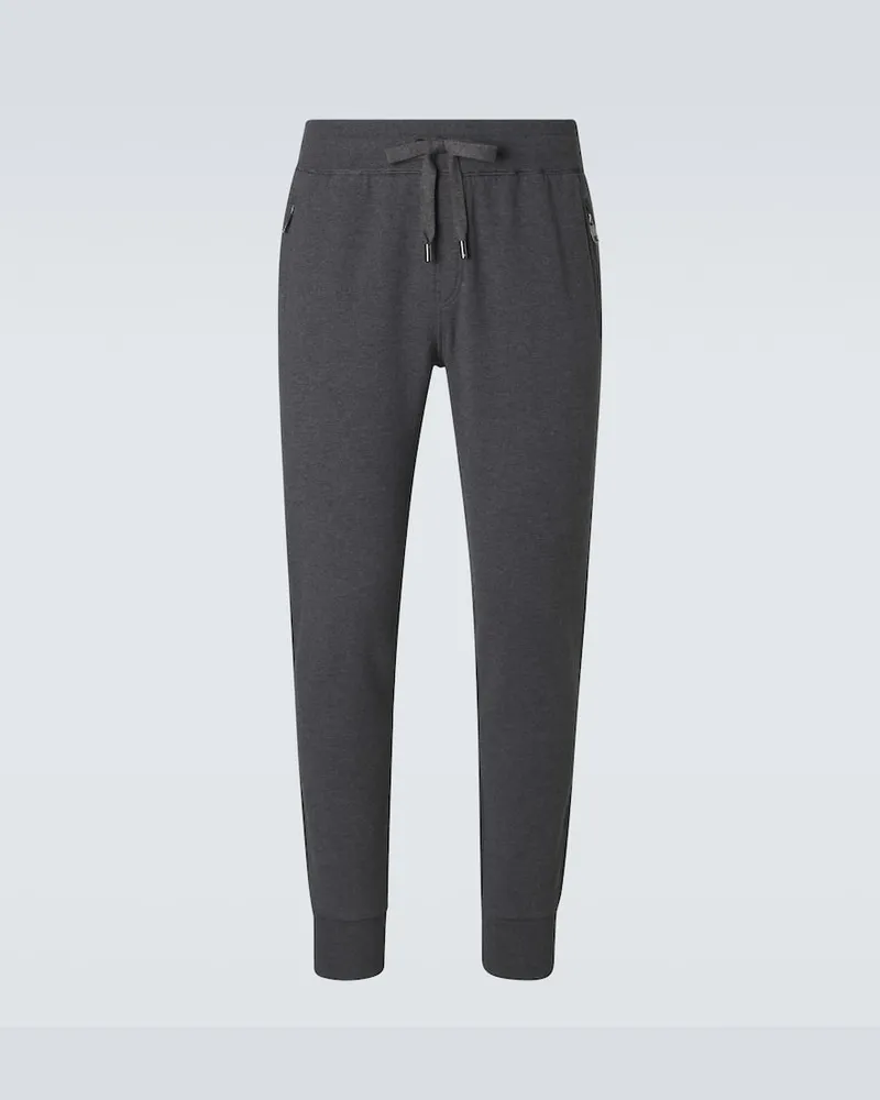 Dolce & Gabbana Jogginghose aus Baumwoll-Jersey Grau
