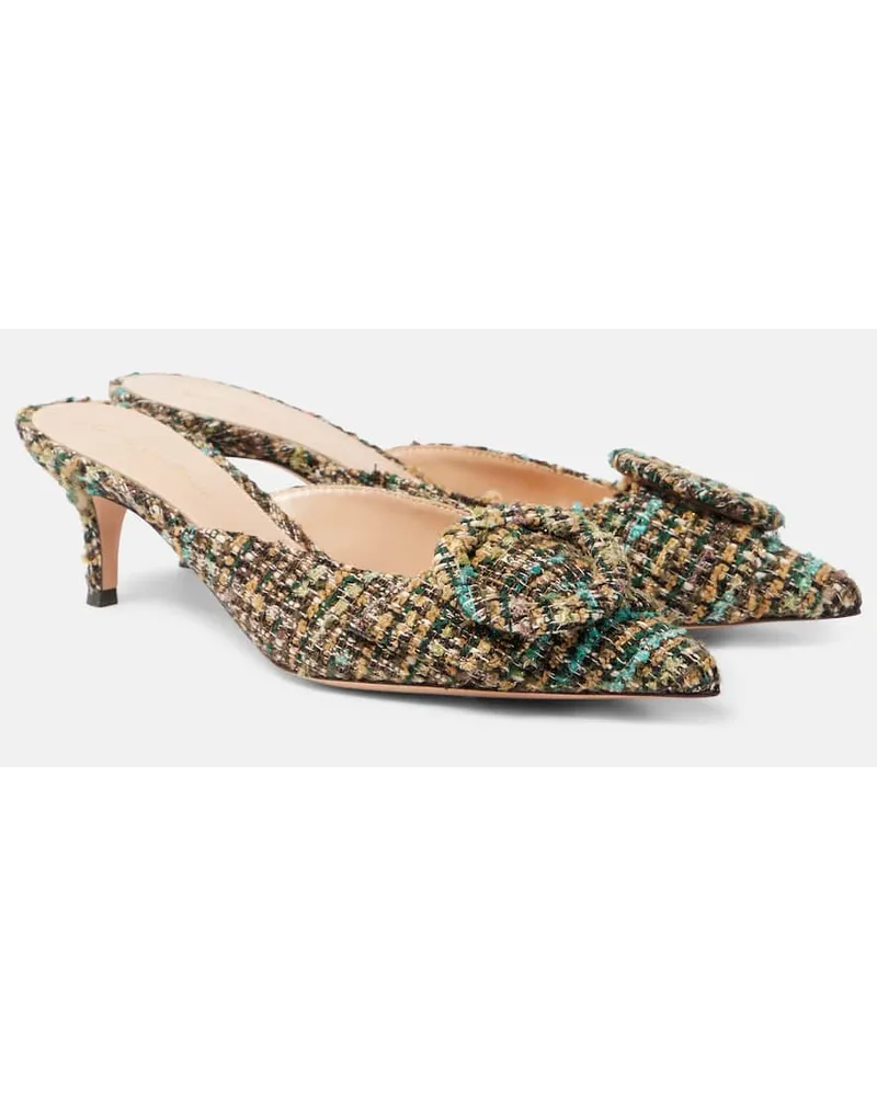 Gianvito Rossi Mules Portofino 55 aus Boucle Multicolor