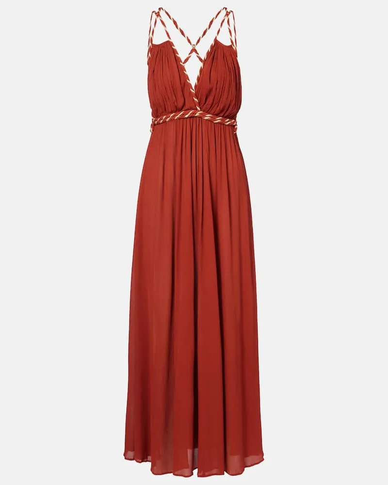 Poupette St Barth Maxikleid Colette Orange