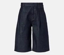 Low-Rise Wide-Leg-Jeansshorts Tailored