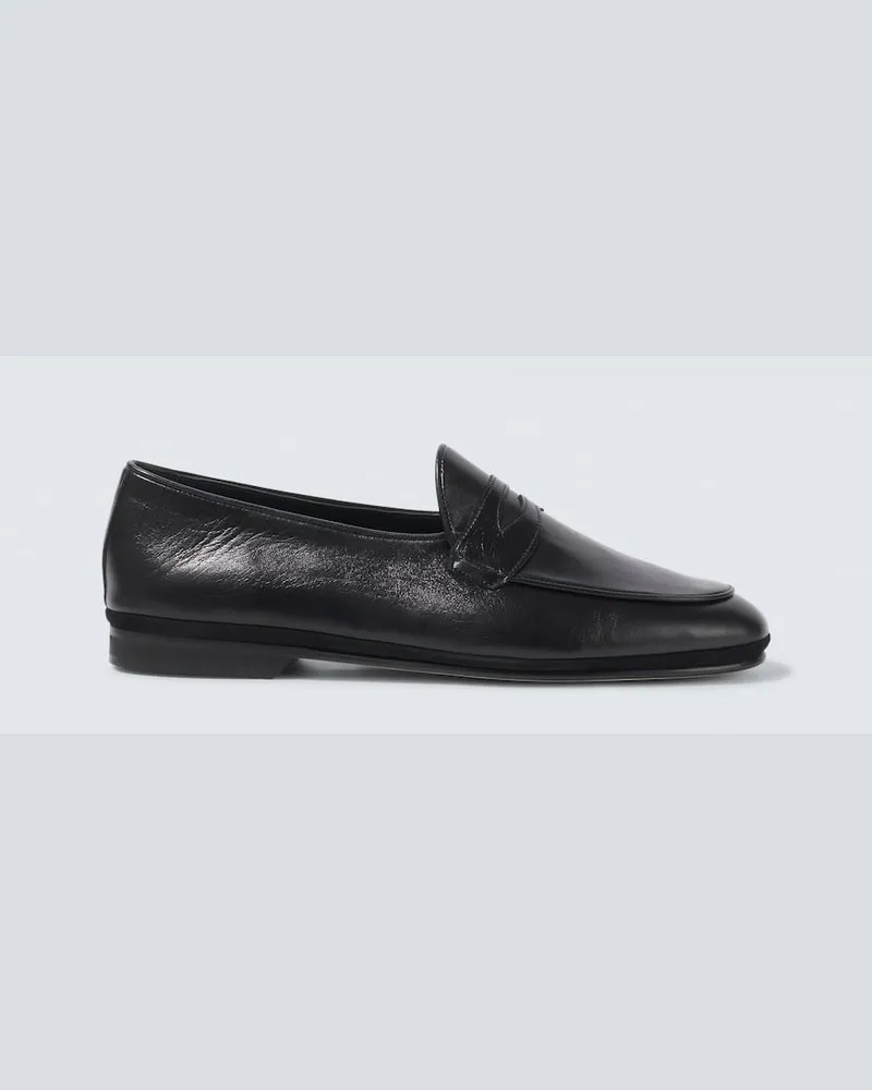 Rubinacci Loafers aus Leder Schwarz