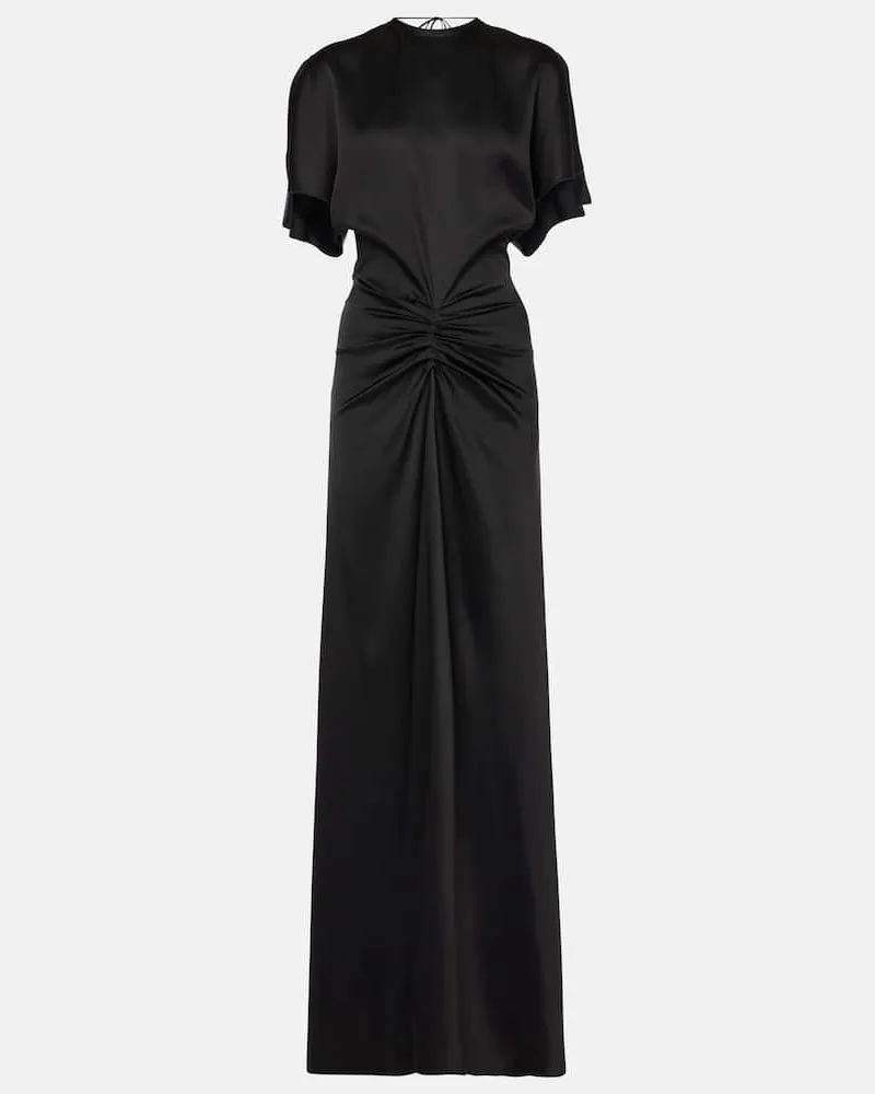 Victoria Beckham Robe aus Satin Schwarz