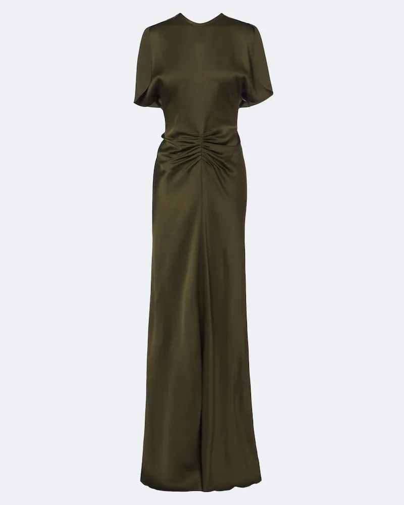 Victoria Beckham Robe Isabella aus Satin Grün