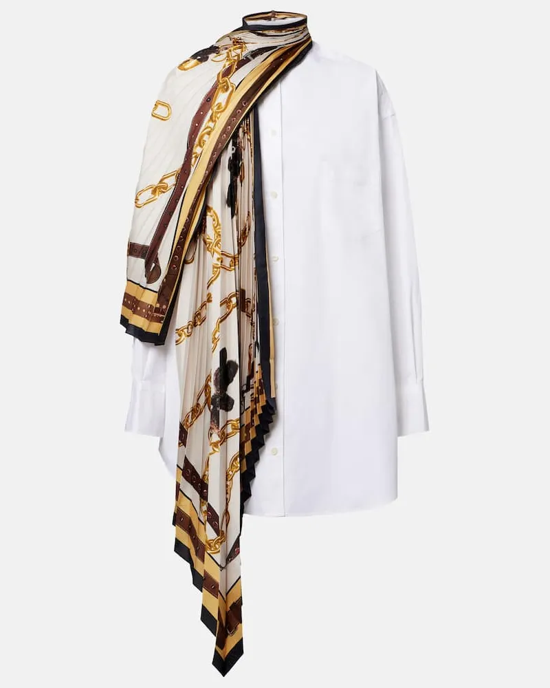 Acne Studios Hemdblusenkleid Dasca aus Baumwollpopeline Weiß