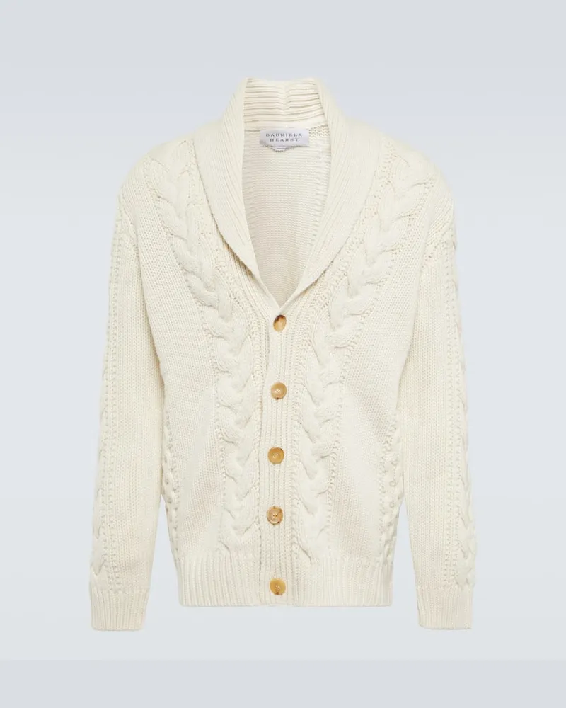 Gabriela Hearst Cardigan Rivera aus Kaschmir Weiß