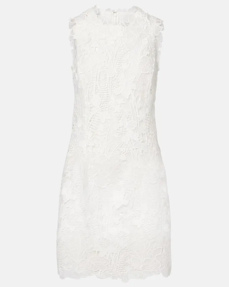 Monique Lhuillier Minikleid aus Spitze Weiß