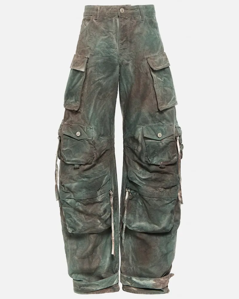 ATTICO Cargohose Fern aus Denim Grã¼n