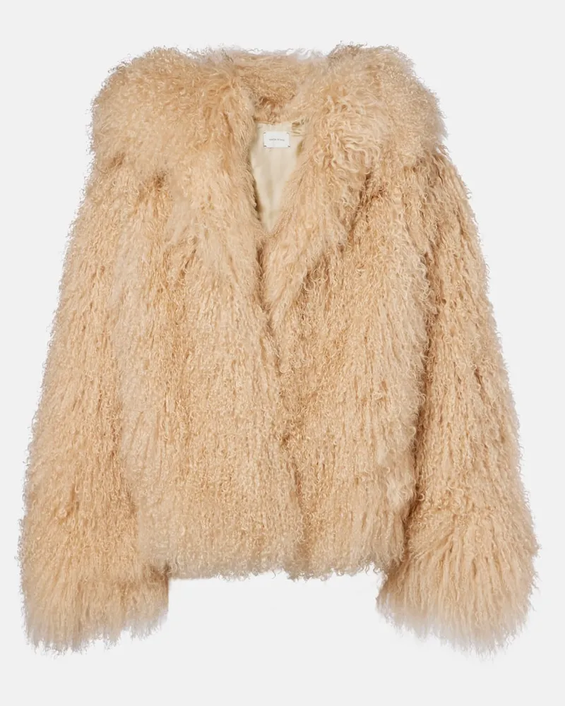 Magda Butrym Jacke aus Shearling Beige