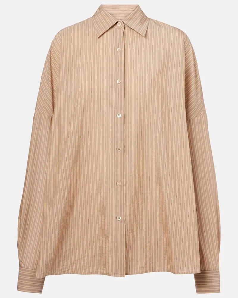 Dries van Noten Hemd aus einem Baumwollgemisch Beige