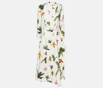 Bedrucktes Midikleid aus Popeline