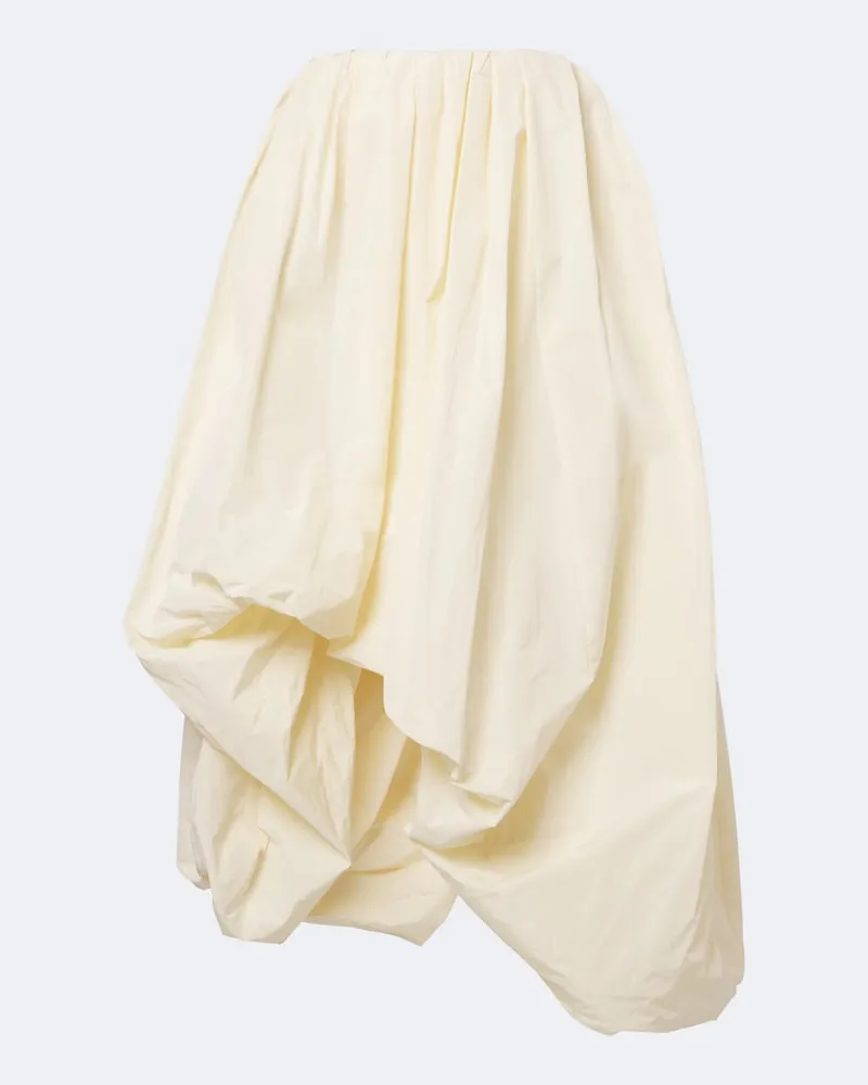 Jil Sander Midikleid aus Taft Weiß