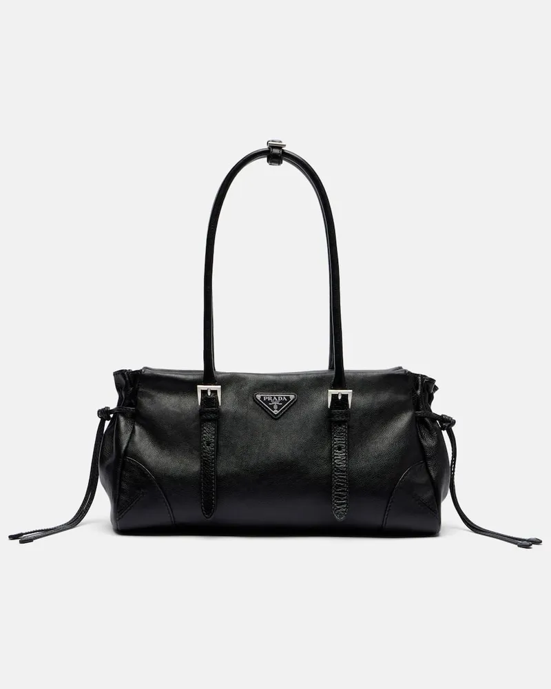 Prada Tote Bag Prada Bonnie Medium aus Leder Schwarz