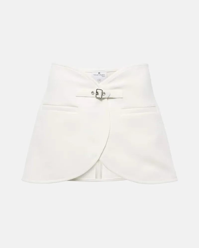 Courrèges Courrèges Minirock Ellipse aus Twill Weiß
