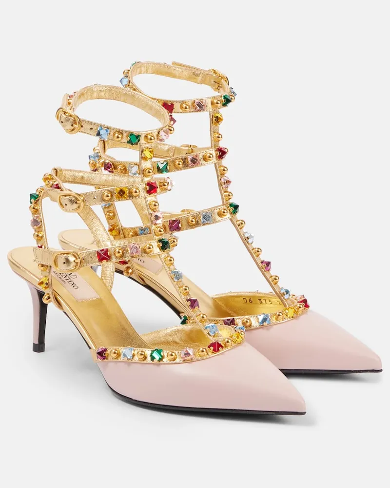 Valentino Garavani Pumps Rockstud 65 aus Leder Rosa