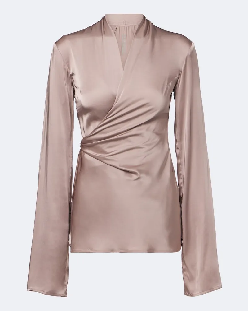 Rick Owens Top Laura aus Satin Rosa