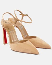 Christian Louboutin Pumps Condora Riviera 100 aus Veloursleder Beige