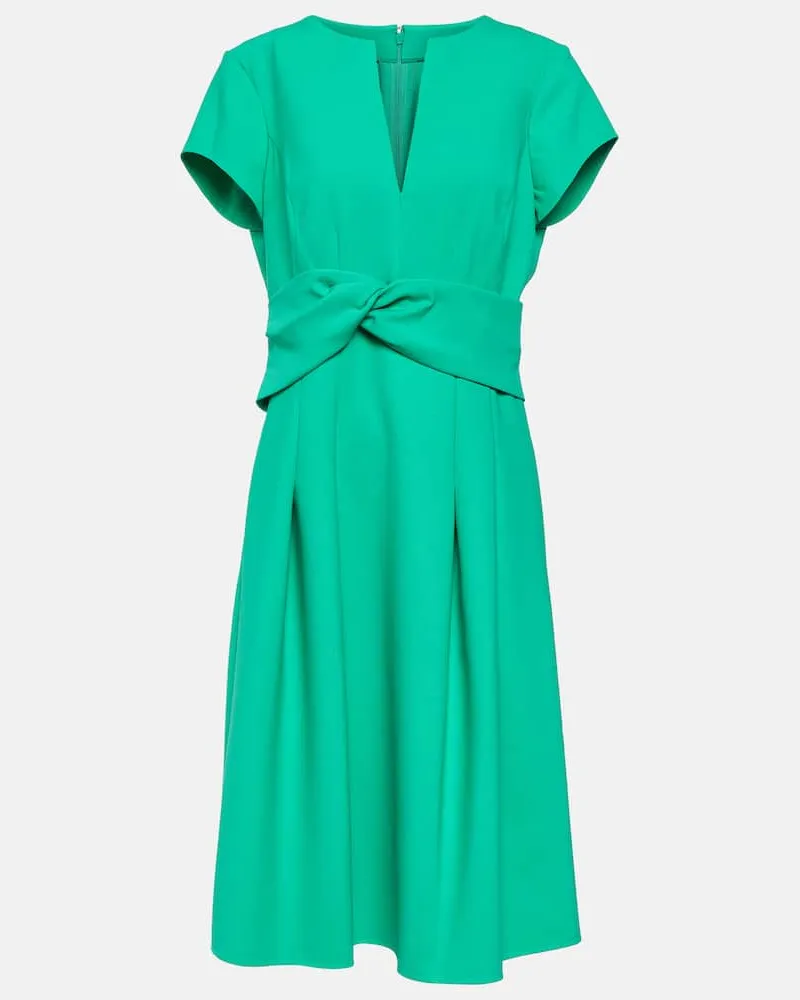 Oscar de la Renta Midikleid aus einem Wollgemisch Grün