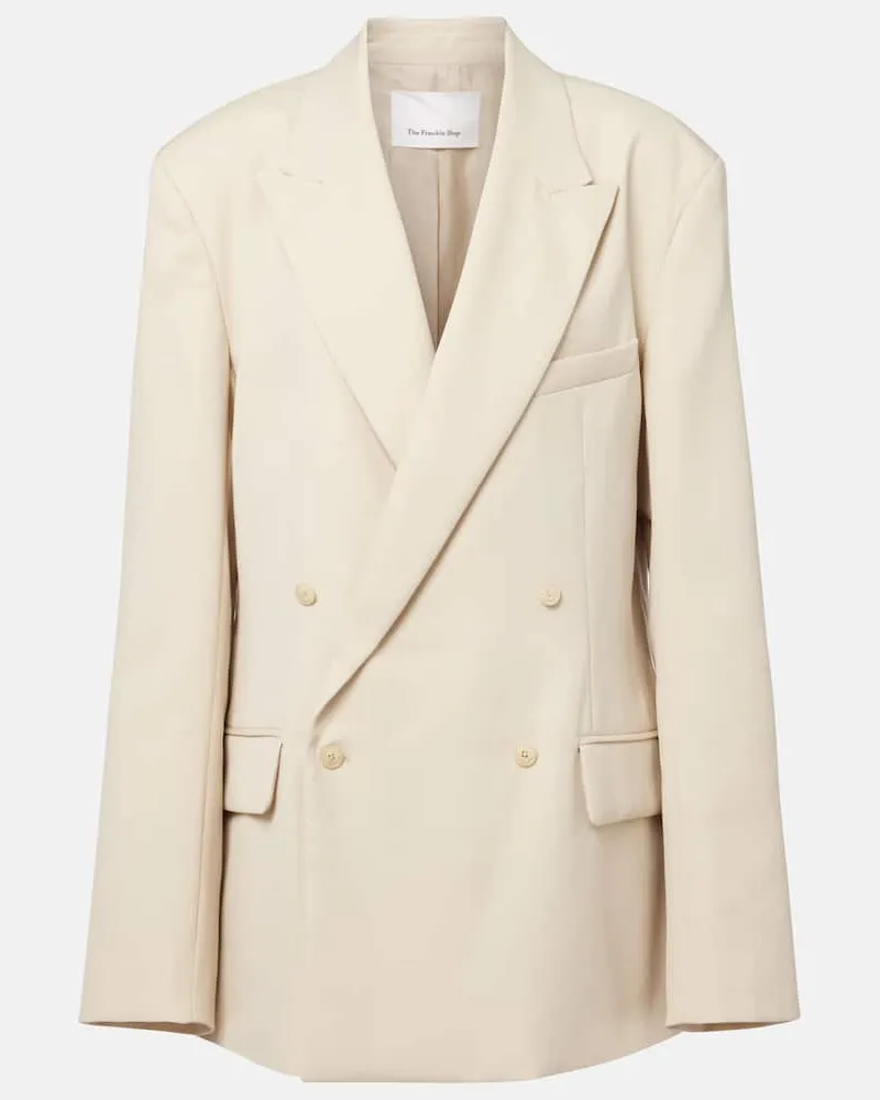 FRANKIE Shop Blazer Newark aus Baumwolle Beige