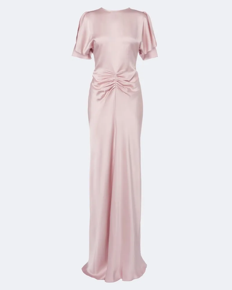 Victoria Beckham Robe Isabella aus Crêpe-Satin Rosa
