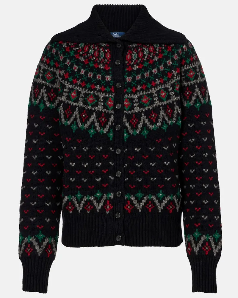 Ralph Lauren Cardigan aus einem Wollgemisch Schwarz