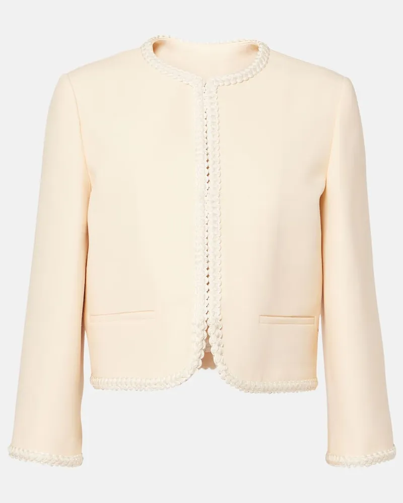 Valentino Garavani Jacke aus Crepe Couture Weiß