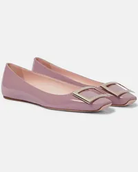 Roger Vivier Ballerinas Trompette aus Lackleder Pink