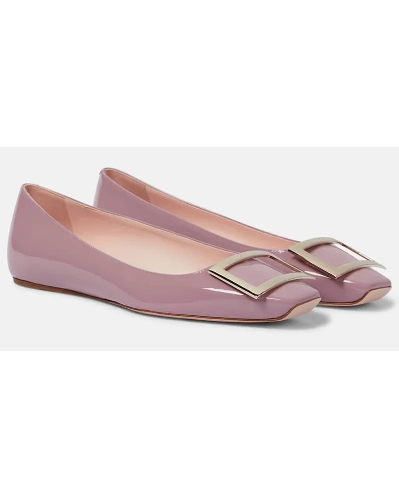 Roger Vivier Ballerinas Trompette aus Lackleder Pink