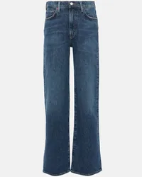 AGOLDE Mid-Rise Straight Jeans Harper Blau