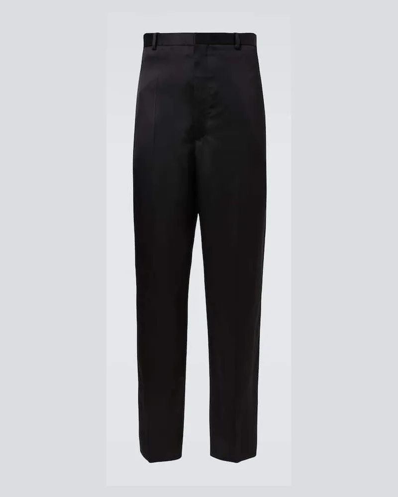 Jil Sander Gerade High-Rise-Hose Schwarz